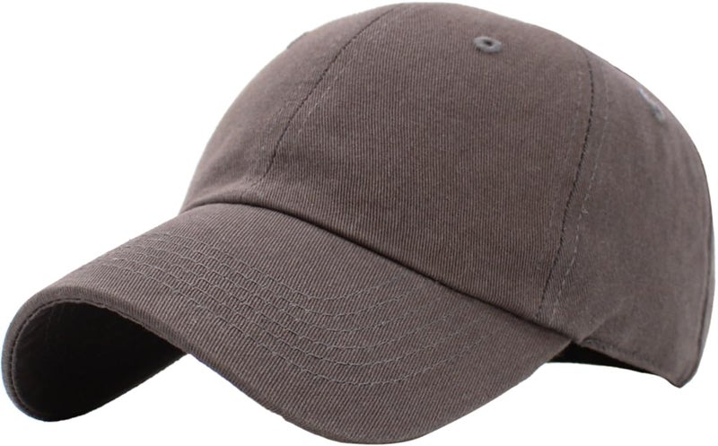 KBETHOS KB-LOW DGY Classic Cotton Dad Hat Adjustable Plain Cap. Polo Style Low Profile (Unstructured) (Classic) Dark Gray Adjustable - Image 1